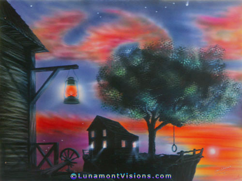 Airbrush Painting of Home Sweet Home