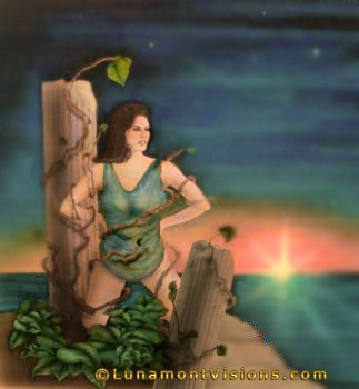 Airbrush Painting of Pompei Sunset