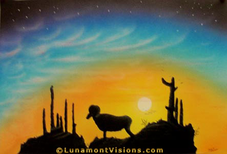 Airbrush Painting of Ram