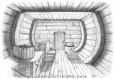 Pencil Drawing of Ship's Hold © Steve Romano